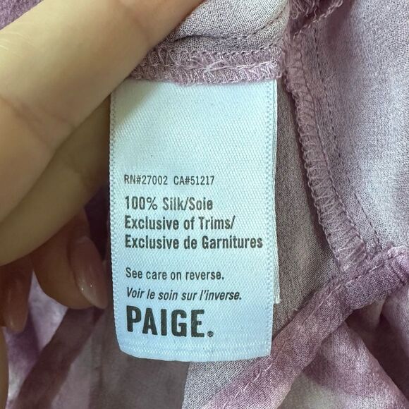 PAIGE Clarissa Silk Tie Dye Long Sleeve Top - Picture 5 of 9